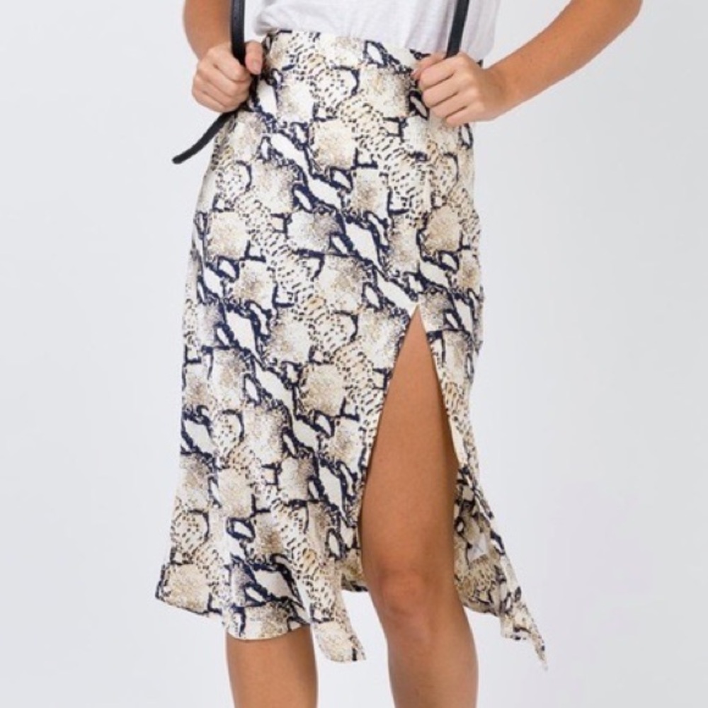 Stylish Snake Print Midi Skirt - Picture 5 of 6